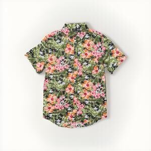 Disney Hawaiian Shirt Men’s Small Mickey Floral